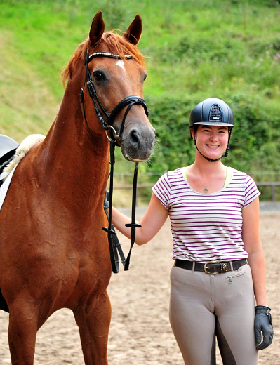 Karo Mller und Zauberdeyk v. Van Deyk - Anfang August 2020 im Trakehner Gestt Hmelschenburg - Foto: Beate Langels