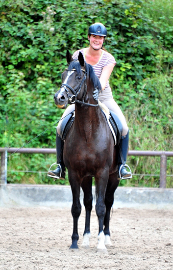 Karo Mller und Saint Cyr v. Kostolany - Anfang August 2020 im Trakehner Gestt Hmelschenburg - Foto: Beate Langels