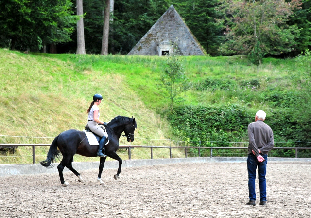 Karo Mller und Saint Cyr v. Kostolany - Anfang August 2020 im Trakehner Gestt Hmelschenburg - Foto: Beate Langels