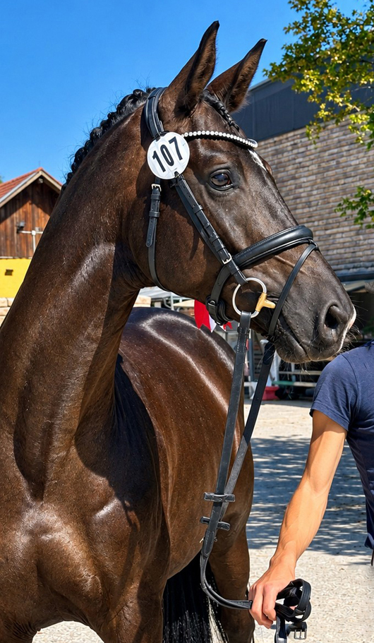Pr�mienhengst Sutherland erfolgreich leistungsgepr�ft - Trakehner Gest�t H�melschenburg  - Foto: Beate Langels