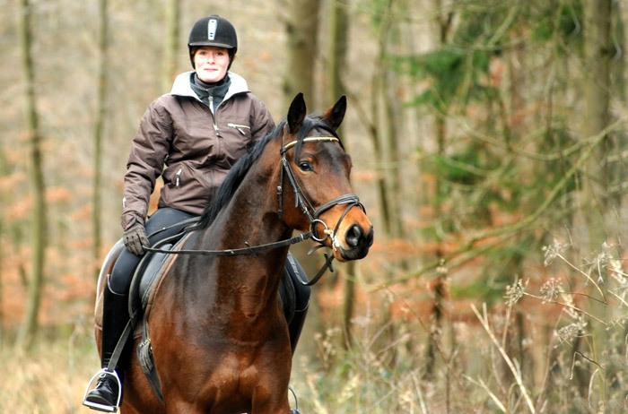 Ausritt im Januar 2012: Hirtenglanz und Shavalou - Foto: Beate Langels - Trakehner Gestt Hmelschenburg