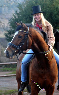 Franziska und der Trakehner Siegerhengst Freudenfest v. Tolstoi - Jahreswechsel 2011 - Trakehner Gestt Hmelschenburg