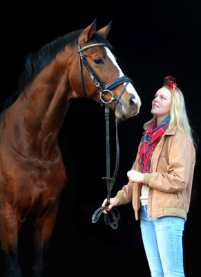 Franziska und der Trakehner Siegerhengst Freudenfest v. Tolstoi - Jahreswechsel 2011 - Trakehner Gestt Hmelschenburg