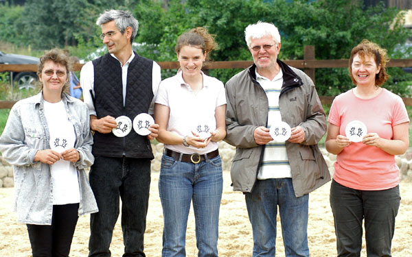 Stolze und Glckliche Sieger: v.l.n.re.: Nicole Winkelmann, Bernhard Langels, Ulrike Sahm, Christoph Hoerdemann und Elke Zaoui