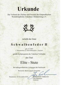 Elitestute Schwalbenfeder v. Summertime