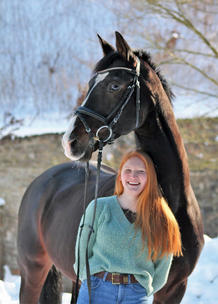 Shavalou und Johanna - 13. Februar 2021 - Foto: Pauline Rohlfing - 
Trakehner Gestt Hmelschenburg