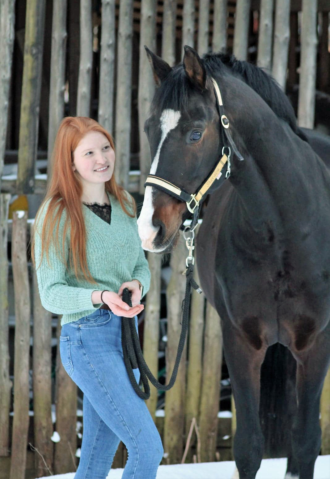 Shavalou und Johanna - 13. Februar 2021 - Foto: Pauline Rohlfing - 
Trakehner Gestt Hmelschenburg