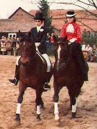 Pas de deux 1977 - Vitellus (ridden by Bernhard Langels) and Kassiber (ridden by Beate Langels)